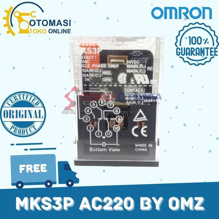 Omron General Purpose Relay Mks3P Ac220 By Omz 3Pdt #Gratisongkir