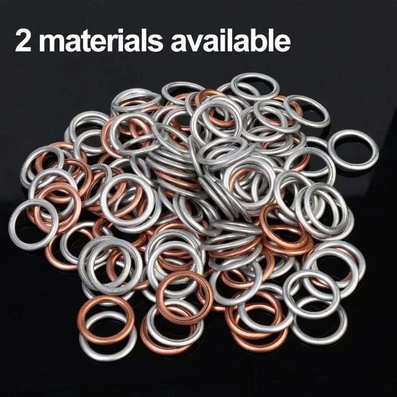 Car Engine Oil Pan Drain Screw Gasket 14mm Aluminium/ Copper Sealing Circle Transmission Drain Plug