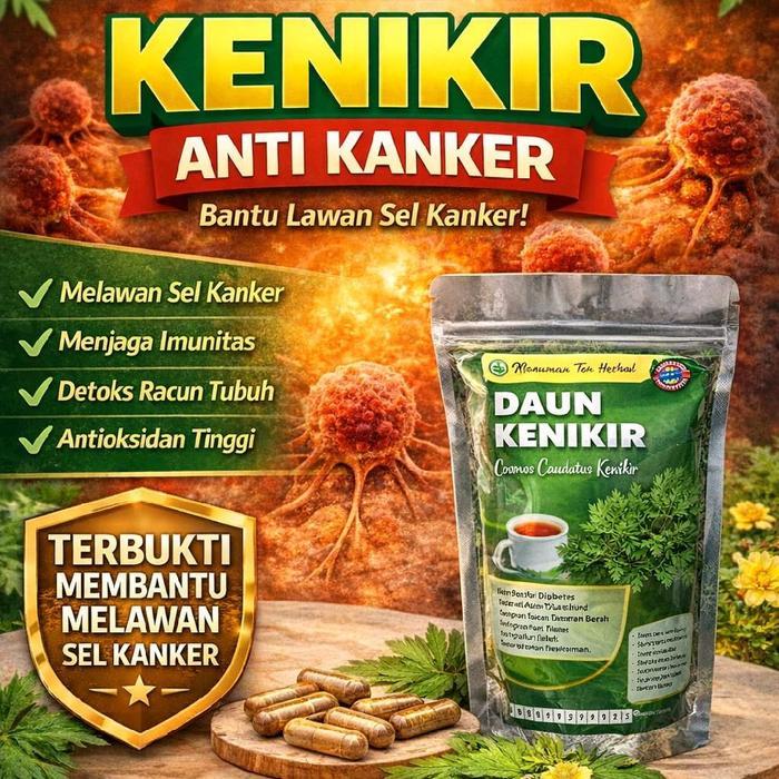 Teh Daun Kenikir kering herbal halal atasi kanker dan diabetes 500gr