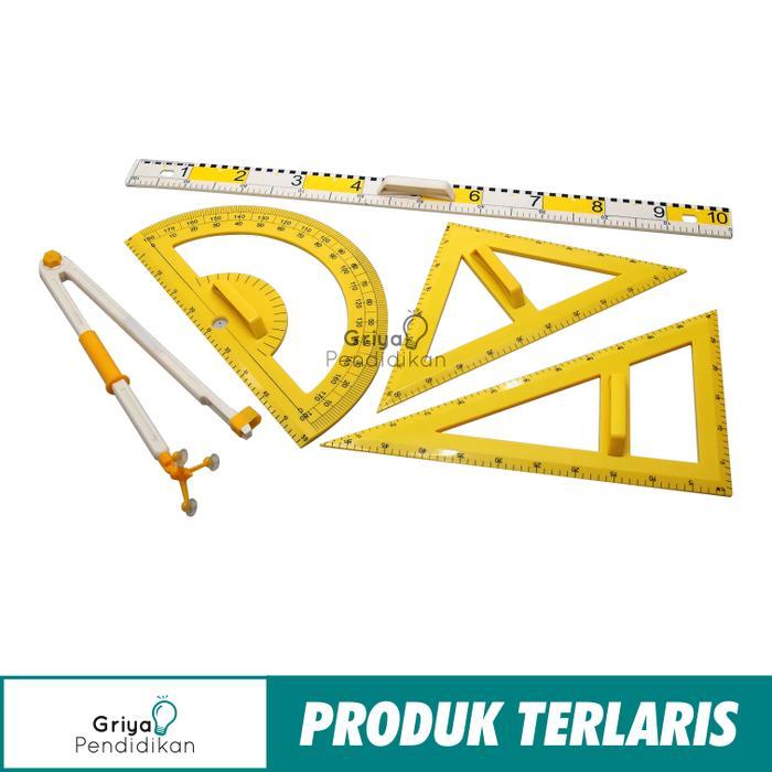 Set Penggaris, Busur, Jangka Besar Untuk Guru