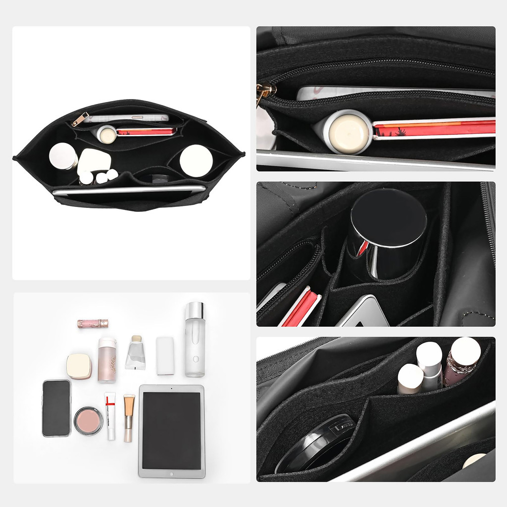 Felt Insert Bag Fits For Longchamp Handbag Liner Bag Felt Cloth Makeup Bag Support Travel Portable