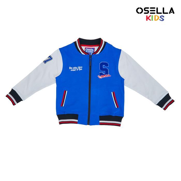 TERLARIS Osella Kids Street Collection Varsity Jacket in Blue 2262400158 Jaket Anak Laki Laki Jaket