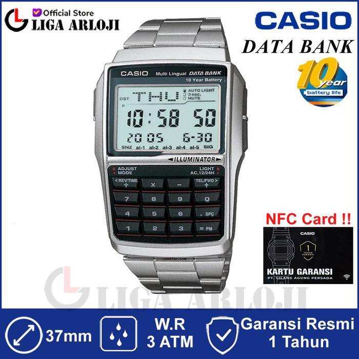 CASIO DBC-32D-1ADF JAM TANGAN CALCULATOR KALKULATOR SILVER DBC32D DBC-32D-1A DBC32