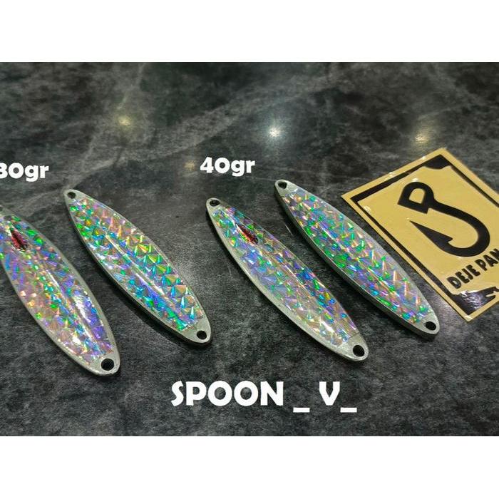 Lure Spoon Model V-Shape Motif 30Gr Dan 40Gr