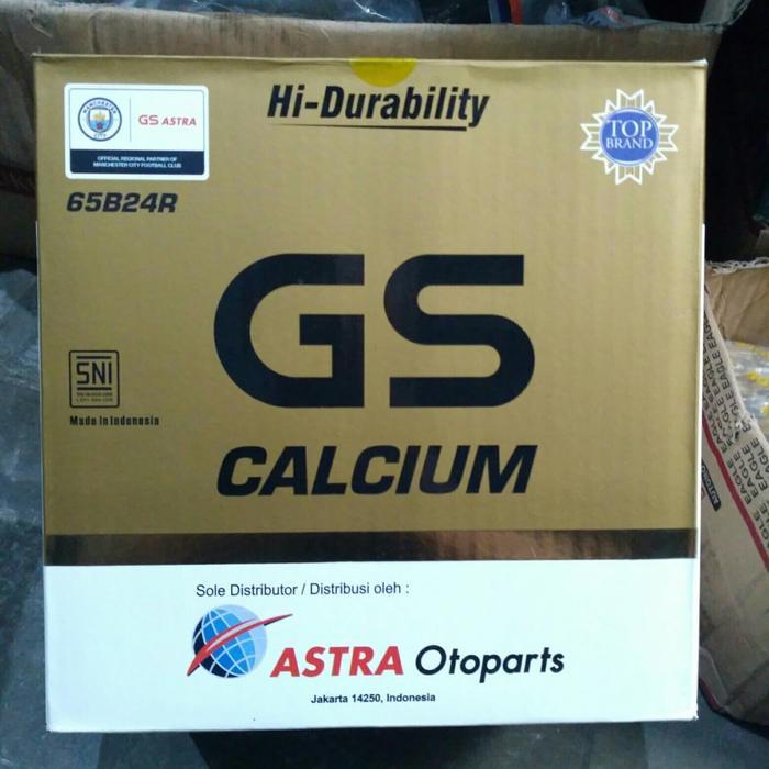 aki mobil battery GS astra type calcium 65B24R 12 volt 55 amper