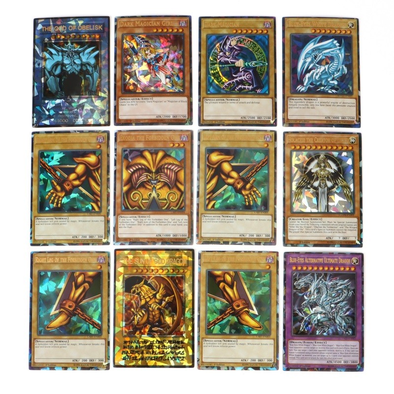 72PCS Yugioh Cards with Tin Box Yu Gi Oh Card Holographic English Version Golden Letter Duel Links