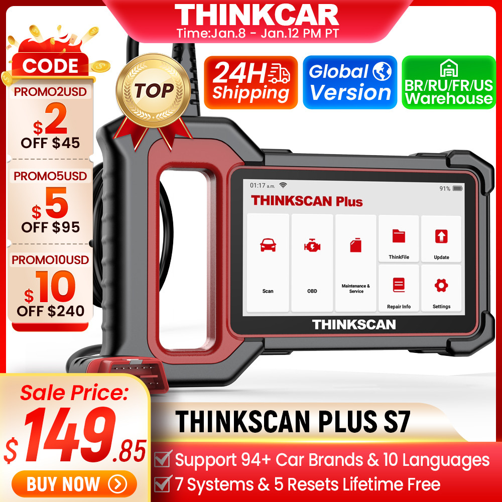 . Thinkcar Thinkscan Plus S7 S6 S4 Obd2 Scanner Car Diagnostic Tools -