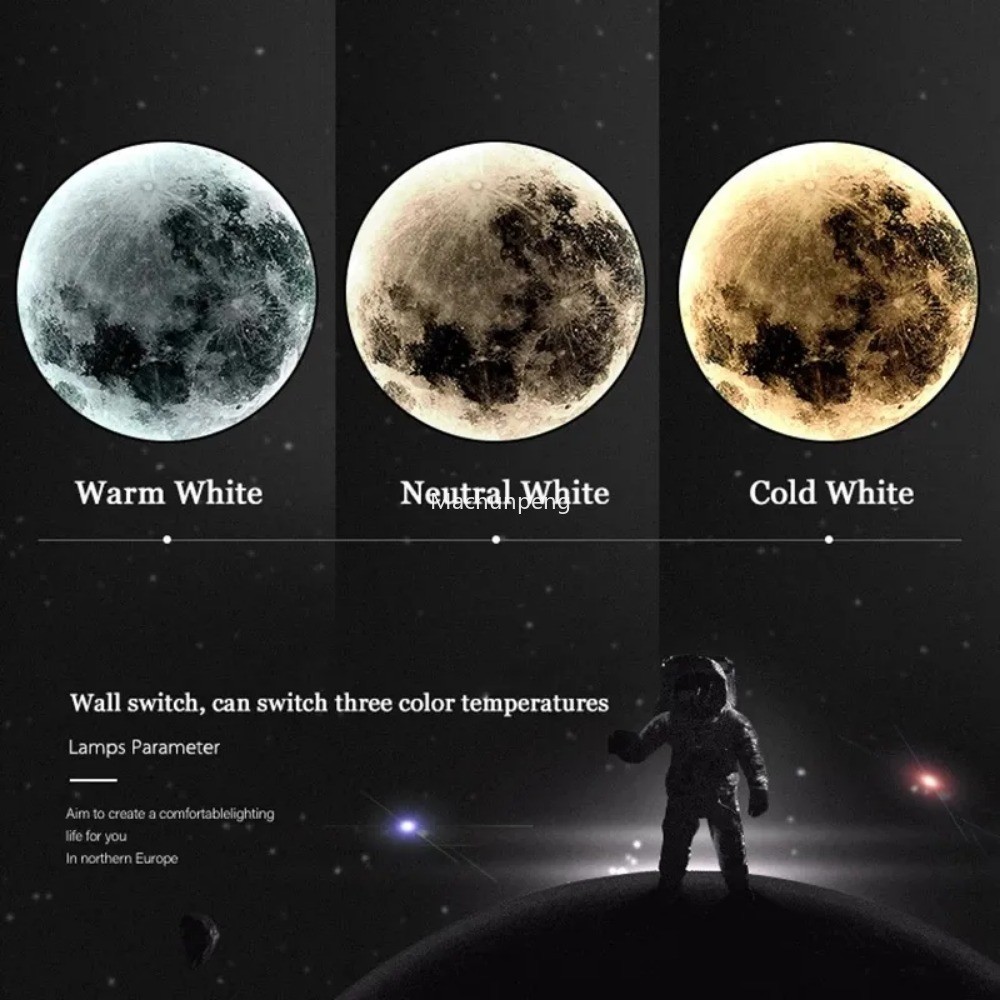 . Moon Wall Lamp Aisle Corridor Living Room Indoor Wall -