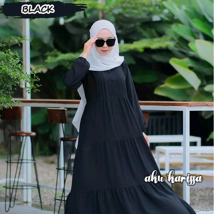 GAMIS HAWA ORI BY AKU KARISSA DRESS CANTIK MASAKINI Muslim Crinkle Wanita Airflow Mewah