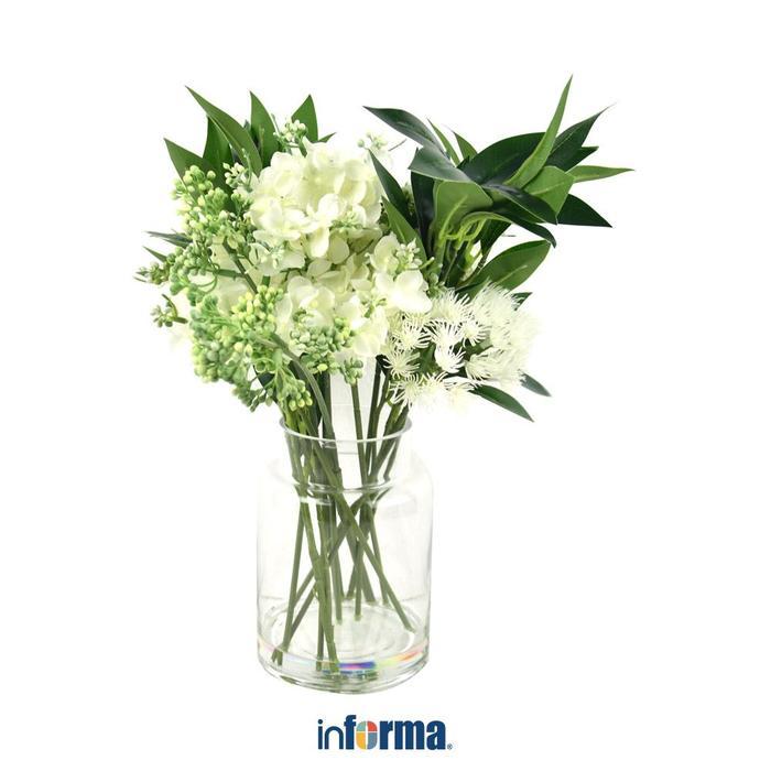 Informa Bunga Artifisial G35 42 cm - Putih Dekorasi Meja Pajangan Rumah Bunga Plastik Hias Tanaman