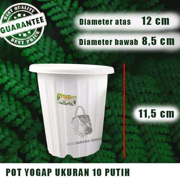 POT YOGAP 10 PUTIH Pot Bunga Pot Tanaman Pot Plastik GROSIR POT MURAH