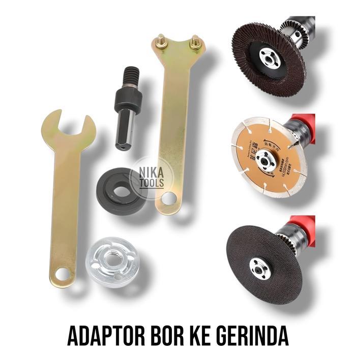 Adaptor Bor Gerinda Konektor Adapter untuk Mesin Bor Drill Adaptor Set