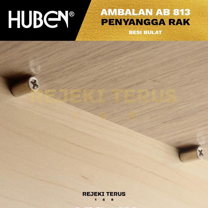 HUBEN Ambalan AB-813 Besi Bulat Penyangga Rak Lemari Kayu