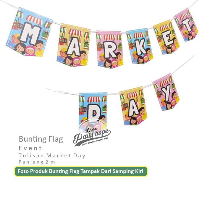 banner market day / bunting flag market day banner bazar hari belanja