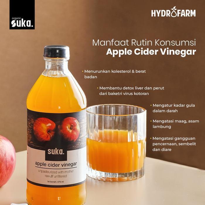 Suka - Apple Cider Vinegar With Mother / Cuka Apel (475Ml)