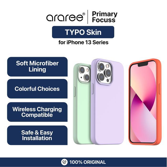 Ketubruk_ Araree Case Compatible For Iphone 13 Pro Max 13 Mini Araree Typo Skin Soft And Smooth