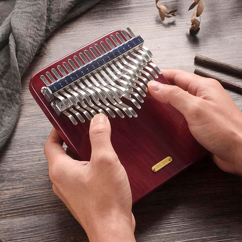 LINGTING Chromatic Kalimba 34 Keys C Note Double Thumb Piano Professional Musical Keyboard Kalimba