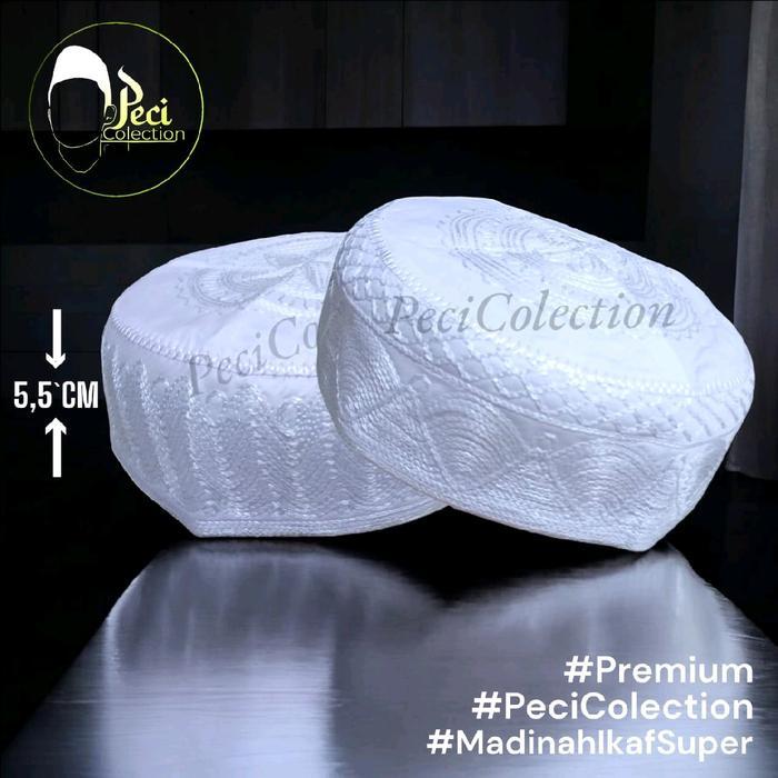 ASLI Peci Kopiah Madinah Kualitas Premium Tinggi 5,5 Peci Madinah Super Pendek Peci Kopiah Songkok