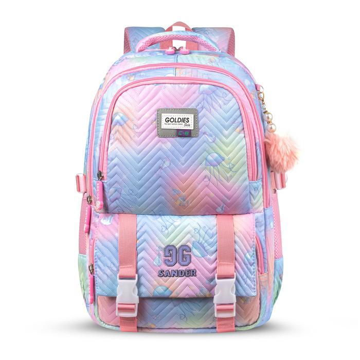 GOLDIES Tas Ransel Sekolah Anak Perempuan Backpack Import Tas Laptop 14 inch ORNATE