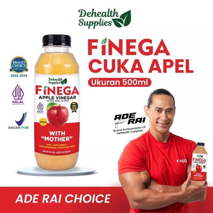 Dehealth Supplies Finega / Vinega Cuka Sari Apel Nanas Lemon Halal Original Untuk Kesehatan - Apple