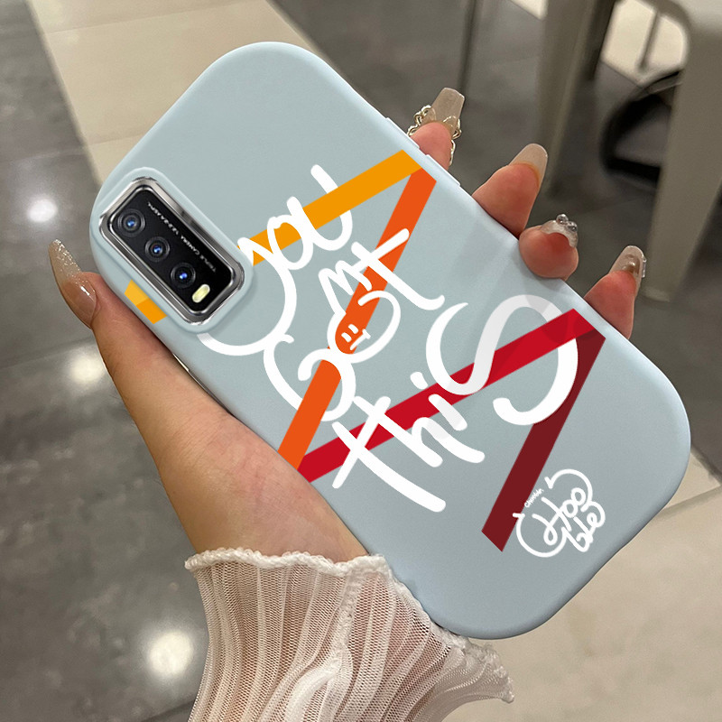 Casing Hp Untuk VIVO Y20 Y20i Y20s Y20T Y12s Y12a Case Casing Tas Emoji Alien pola Kerang gemuk pons