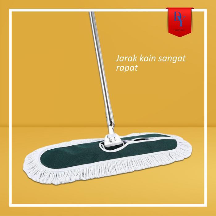 Lobby Duster Full Set Sapu Lobby Tangkai Mop Pel Granit Marmer Dll Lobby Lantai Kain Pel Apartemen