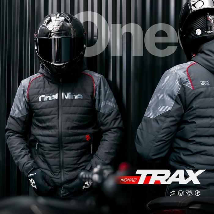 Oneonenine Ksr Jaket Puffer Nomad Trax Black Grey Series - Jaket Gelembung Motor Sport
