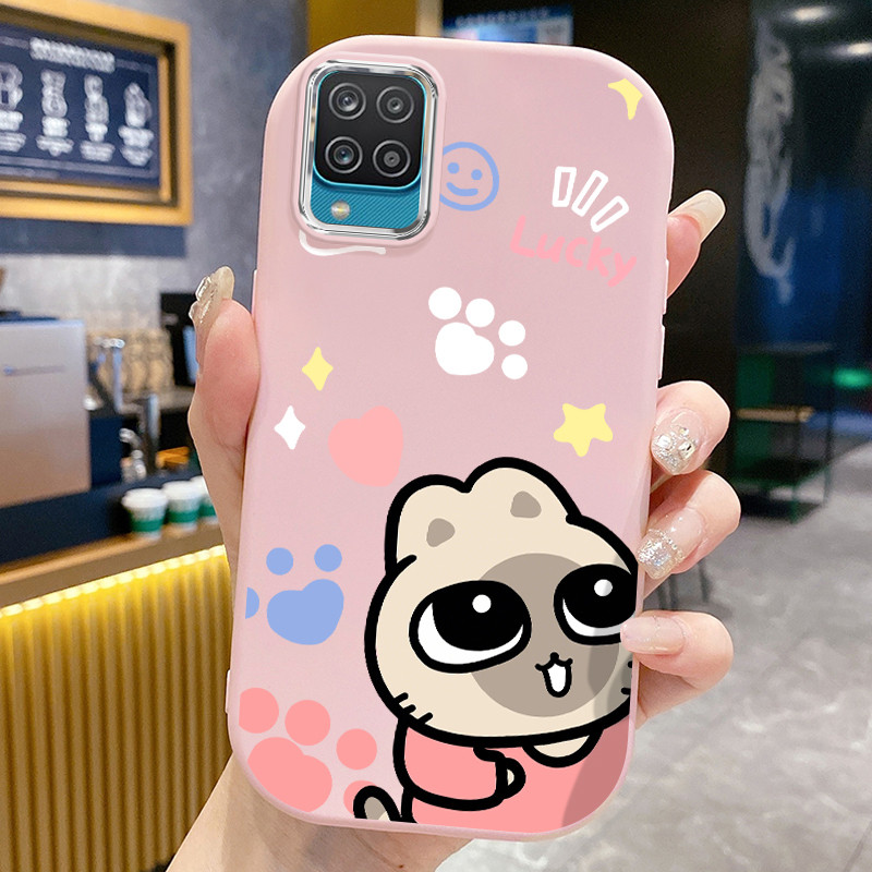 Casing Hp Untuk Samsung Galaxy A12 4G A12 5G F12 M12 A13 Case Casing Anjing telinga panjang pola Ker