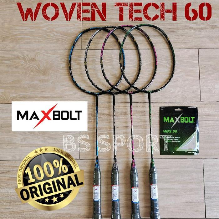 Yonex - Raket Badminton Maxbolt Woven Tech 60 35Lbs Original