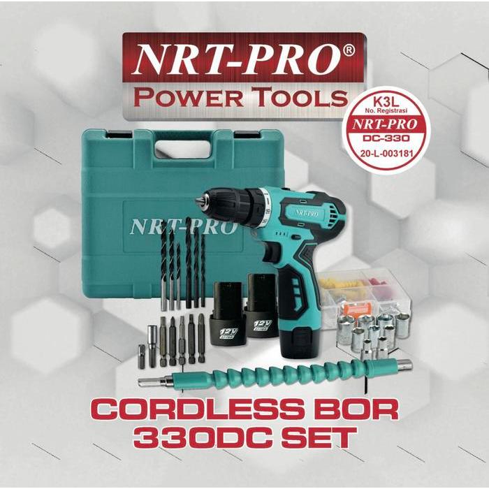 Nrt Pro Dc 330 Set Dc330 Bor Batre Cordless 12 V