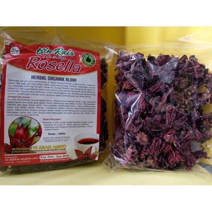 Teh Bunga Rosella Merah 100 Gram / Teh Rosela Merah / Rebus /Curah Tbk
