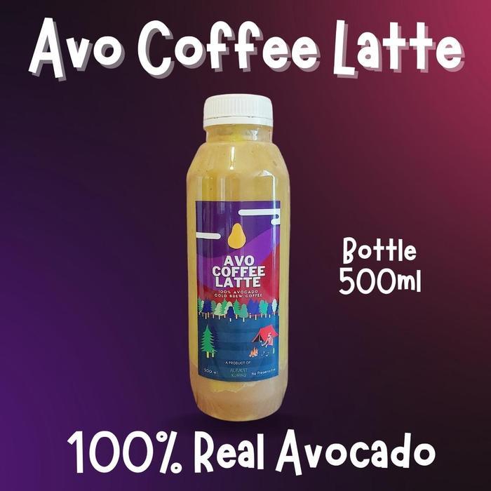 Avo Coffee Latte - Jus Buah Alpukat Mentega Alpukat Kuning Kopi Susu