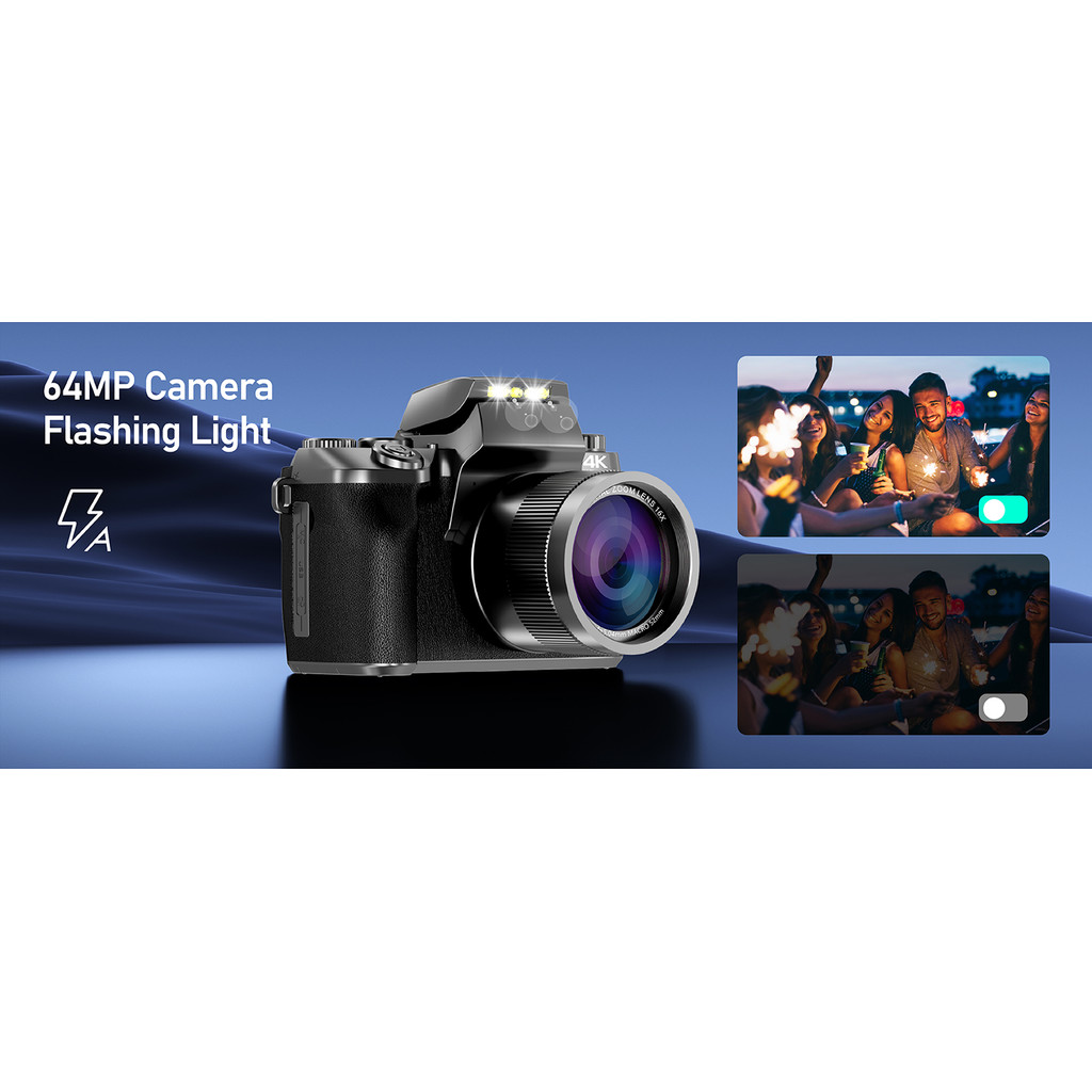 . Komery Dslr Camcorder 4K Hd Camera Camcorder 64Mp Streaming -