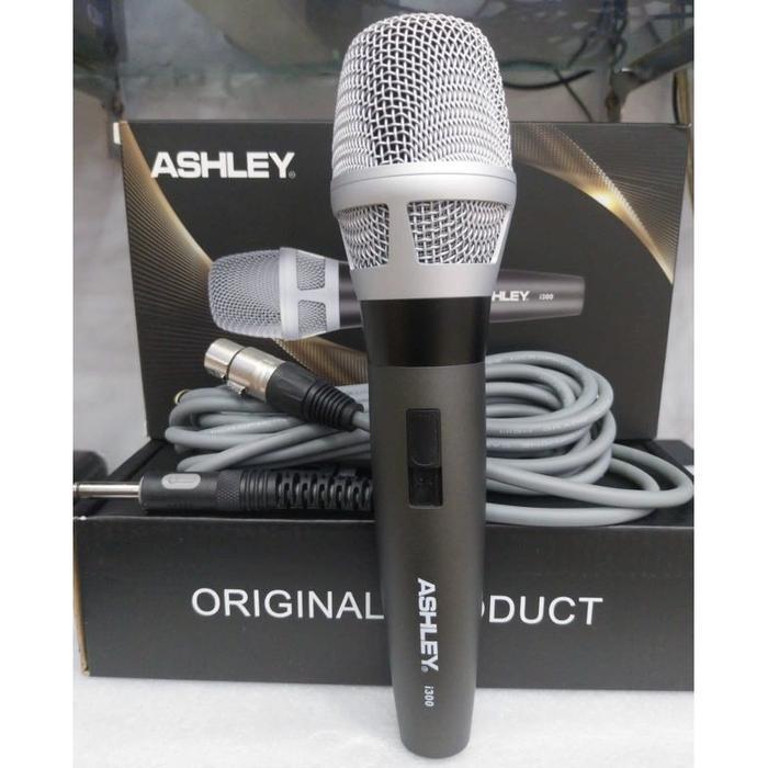 Ashley Mic Kabel Ashley I300 Full Metal Mikrofon Microphone Original Grey 5 Meter Kualitas Terbaik