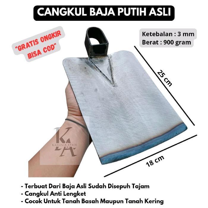 CANGKUL BAJA PUTIH ASLI ANTI LENGKET - PACUL BAJA PUTIH - CANGKUL PACUL BAJA PUTIJ ASLI SUPER TAJAM