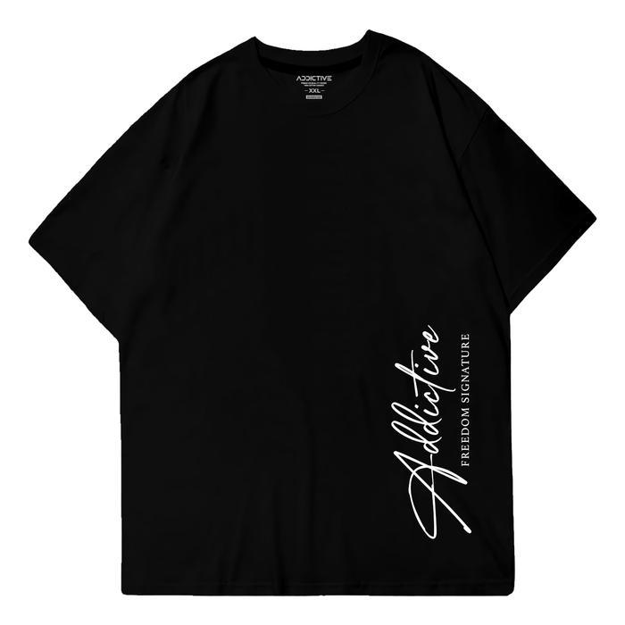 Addictive Premium Oversize T-Shirt - Freedom Reflective Effect, Kaos Atasan Pakaian Pria & Wanita