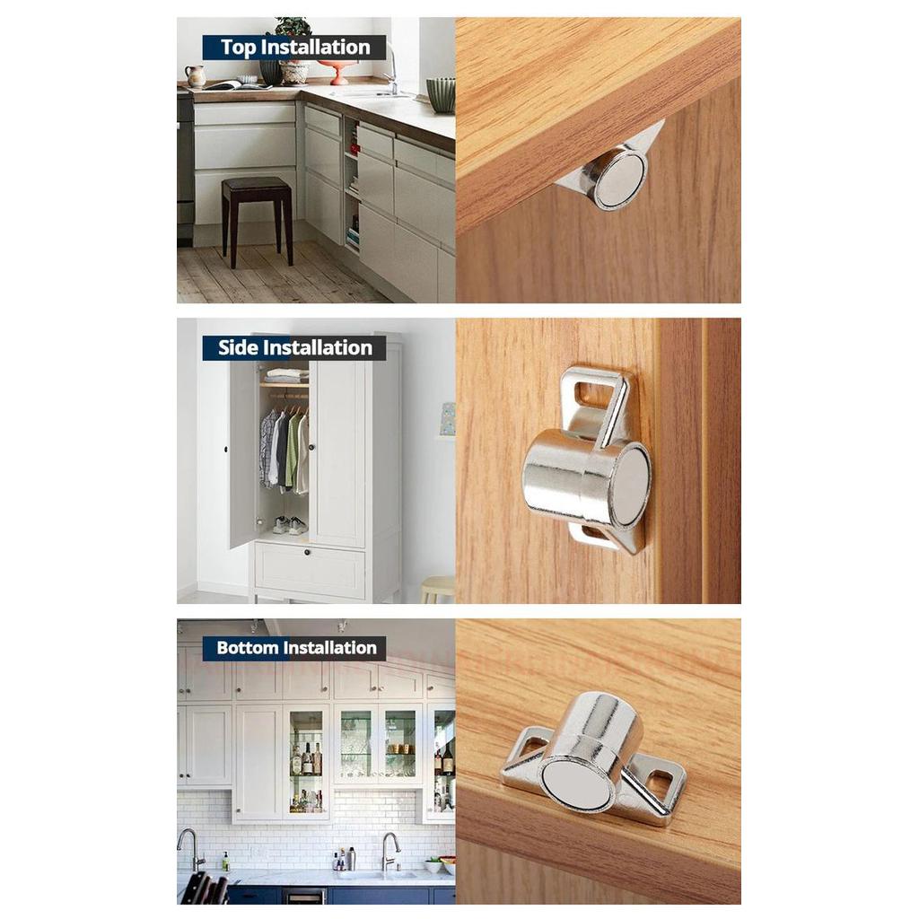 Penahan Pintu Lemari Magnetik Penutup Otomatis Cabinet Damper Magnet