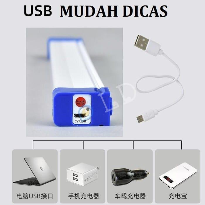 LAMPU EMERGENCY 60W-32CM LED LAMPU NEON LED PANJANG TEMPEL MAGNET DAN GANTUNG