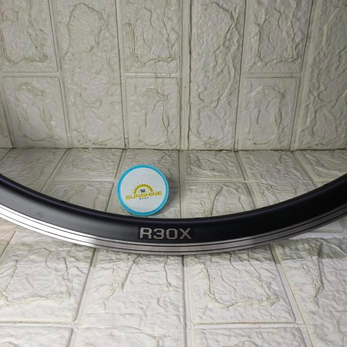 Velg Rims 700c Lubang 32H 36H R30X Double Wall 30mm Sepeda Roadbike Fixie Jumlah Sepasang