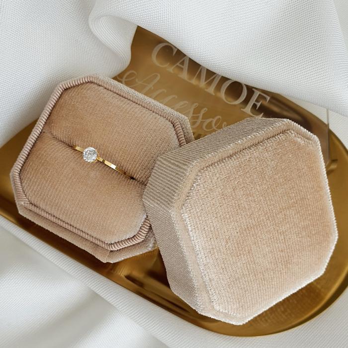 CAMOE - Wedding Velvet Luxury Ring box Gift box Display Kotak cincin