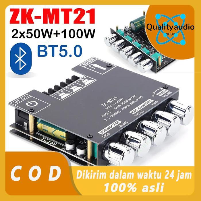 Audio Stereo Bass Power Amplifier Board ZK-TB21 ZK-MT21 ZK-502MT Bluetooth 5.0 50Wx2+100W Amplifier