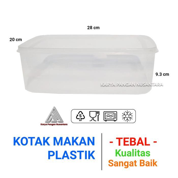 KOTAK MAKAN PLASTIK 3500 ML FOOD CONTAINER BOX PLASTIK MAKANAN PUTIH