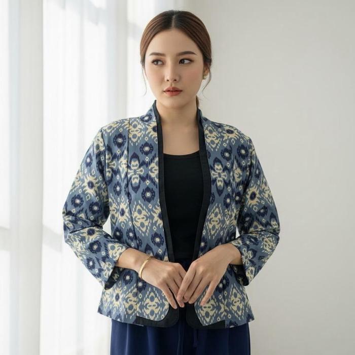 BLAZER WANITA MOTIF CAKRA BLAZER ENDEK BALI WANITA BLAZER MOTIFBLAZER KERJABLAZER WANITA MOTIFBLAZER