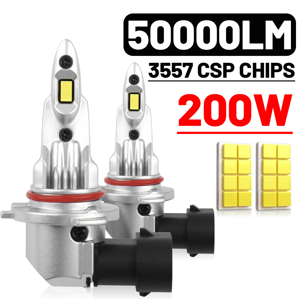 LED 9005 HB3 9006 HB4 Car Light 200W Headlight Super Bright H1 H4 H7 H11 H8 H9 50000LM 6000K White