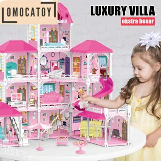 Mainan DIY Princess Castle Doll Mainan Rumah-Rumahan Anak Ekstra Besar