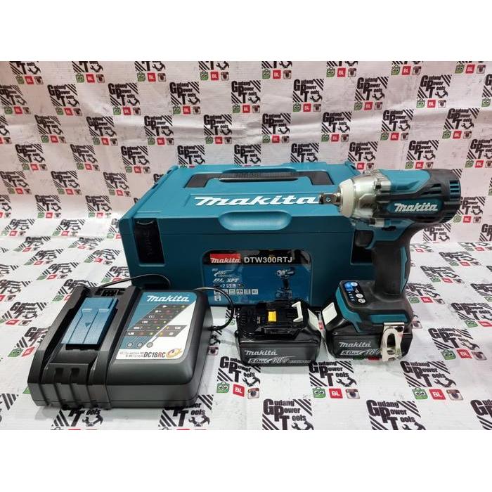 Mesin Impact Wrench Baterai Cordless 18V Brushless Makita DTW 300 RTJ
