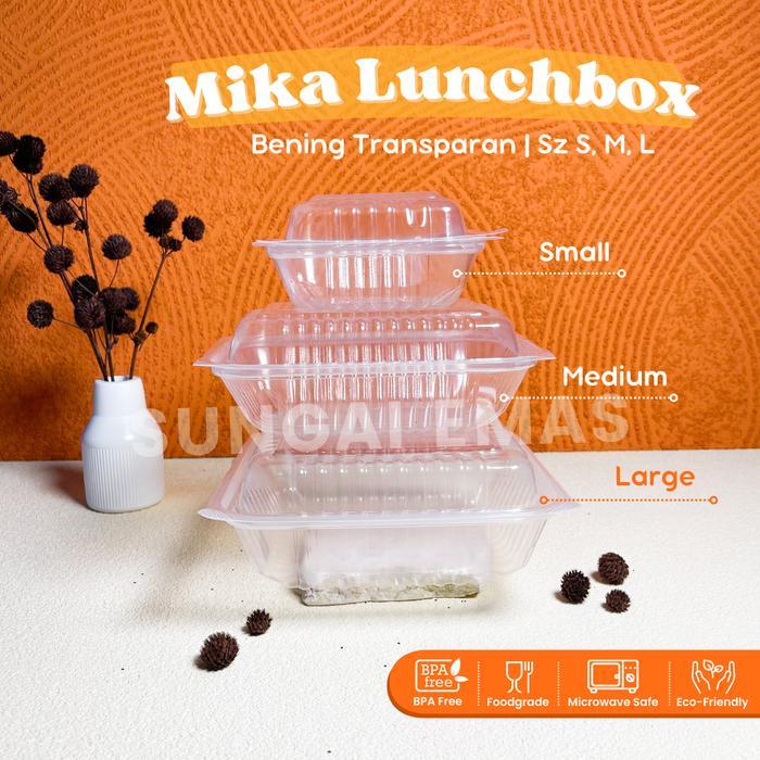 Ready Mika Lunch Box Plastik Food Grade / Food Pack Kotak Kemasan Makanan / Lunch Box Plastik / Mika