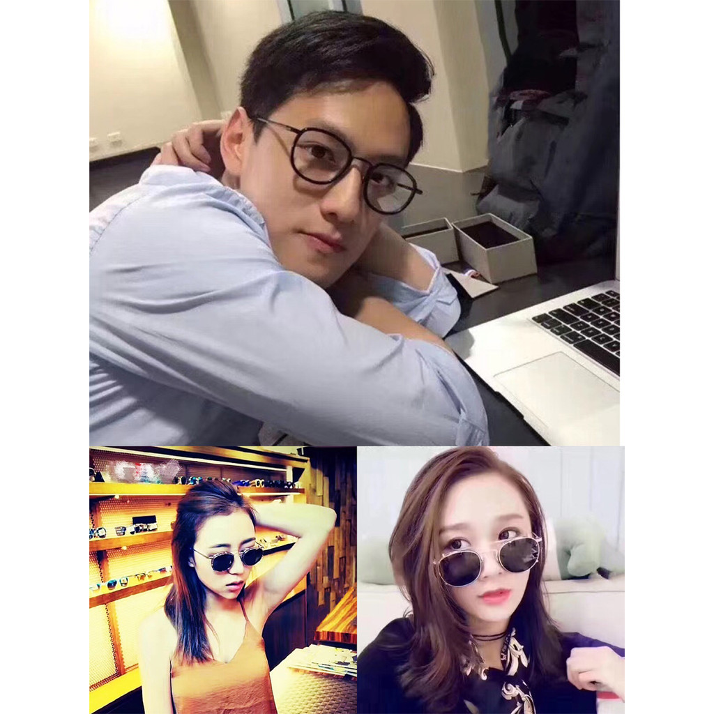 THOM Anti blue light Roud Women Men Eyeglasses Clip on sunglasses Frame Optical Glasses TB710