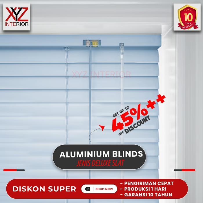 NEW Alumunium Blinds - Tirai Gulung Alumunium Deluxe Slat - Tirai Minimalis - NOVE Diskon