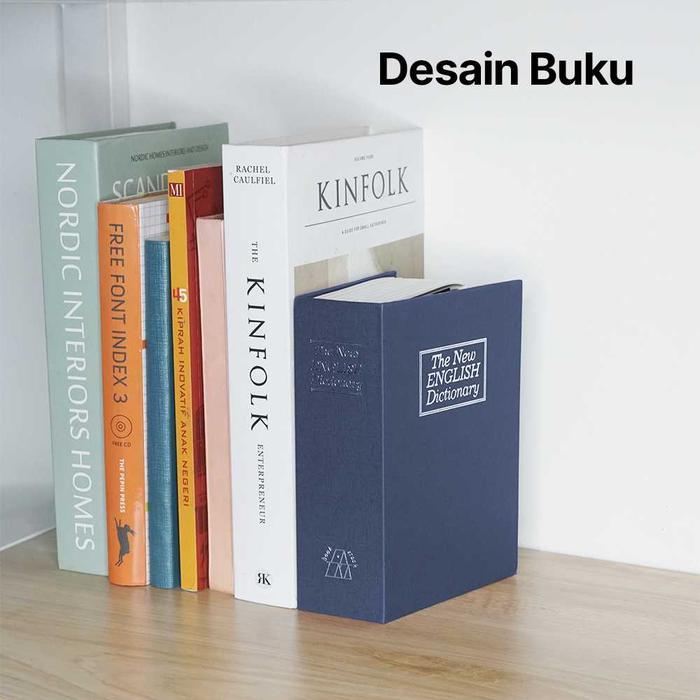 Brankas Safety Box Besi Tempat Penyimpanan Uang Perhiasan Bentuk Buku #Gratisongkir